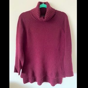 Ann Taylor Purple Long Turtleneck Sweater